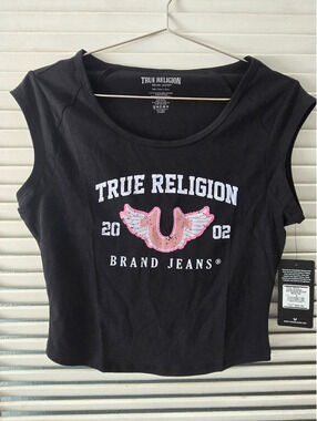 True Religion Graphic Crop Tee